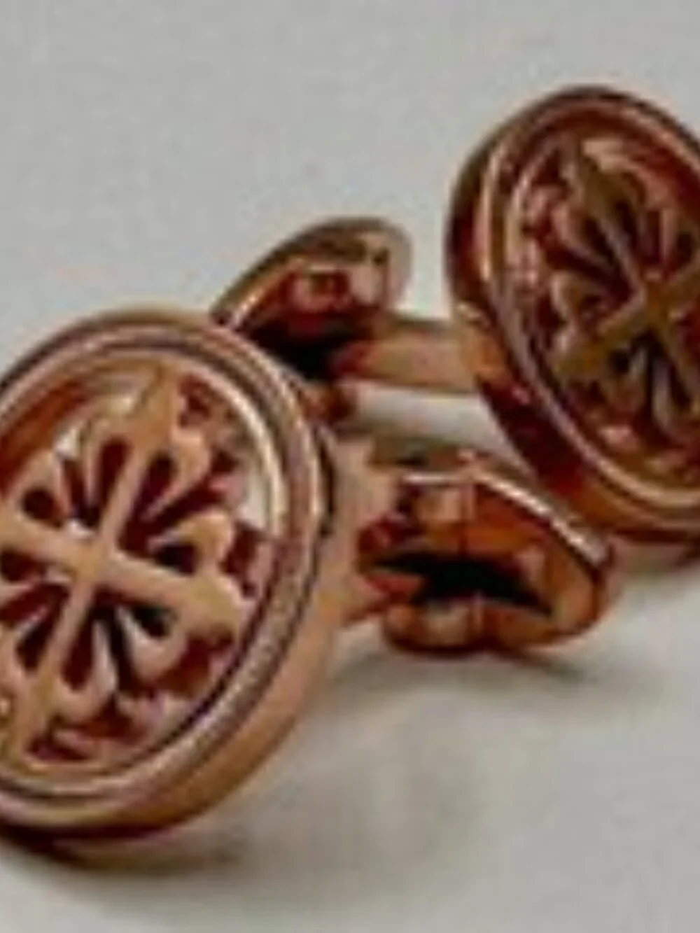 Patek Philippe Coin Edge Style Concessionaires Cufflinks Rose Gold